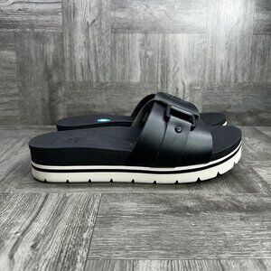 REEF Horizon Hi Slide Women's size 11 Black Platform Shoes